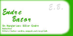 endre bator business card